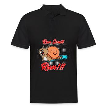 Run snail run - Men's Polo Shirt - black - Front - Kai (181cm)
