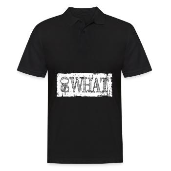 So what - Männer Poloshirt - Schwarz - Vorne - Kai (181cm)