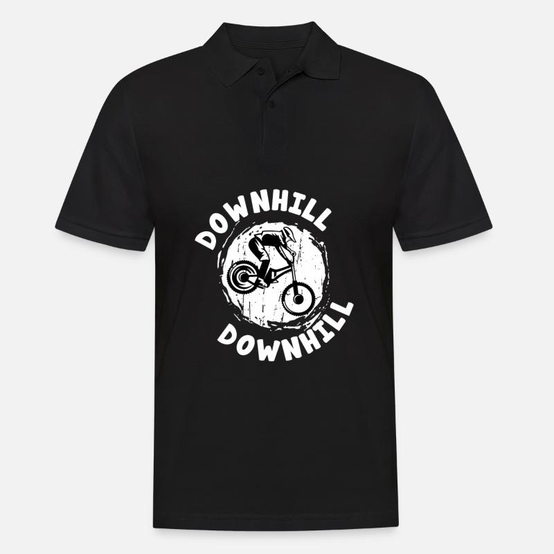 VTT Down Hill - Polo Homme - noir