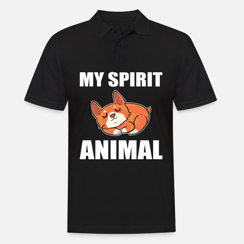 Corgi - Männer Poloshirt - Schwarz