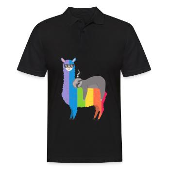 Fierté d'Alpaga Paresse Gay - Polo Homme - noir - Devant - Kai (181cm)