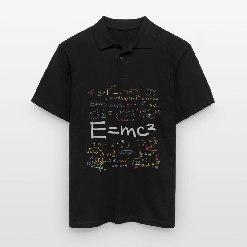 Physics and Math Formulas EMC2 Men's Polo Shirt