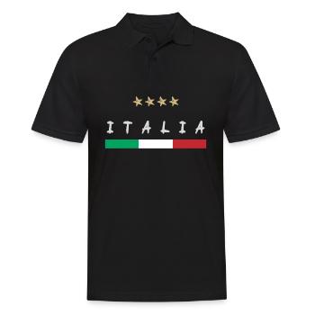 Maillot de football Italie Drapeau italien - Polo Homme - noir - Devant - Kai (181cm)