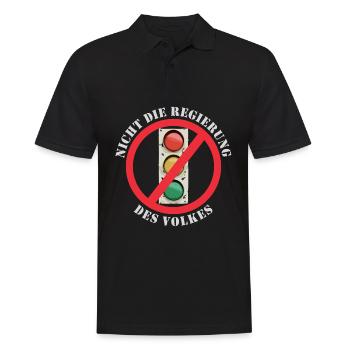 Ampel Nicht die Regierung des Volkes - Männer Poloshirt - Schwarz - Vorne - Kai (181cm)