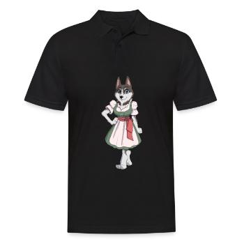 Chien Dirndl - Polo Homme - noir - Devant - Kai (181cm)