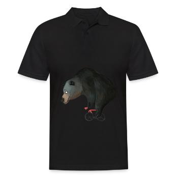 Ours animal vélo de course vélo vélo cadeau - Polo Homme - noir - Devant - Kai (181cm)