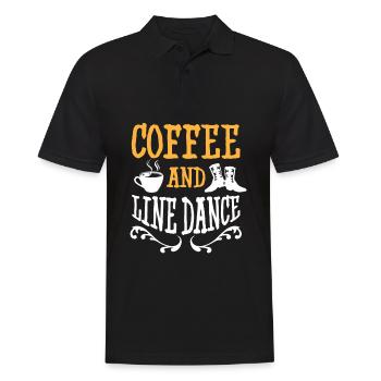 Line Dancing Geschenk I Country Line Dance - Männer Poloshirt - Schwarz - Vorne - Kai (181cm)