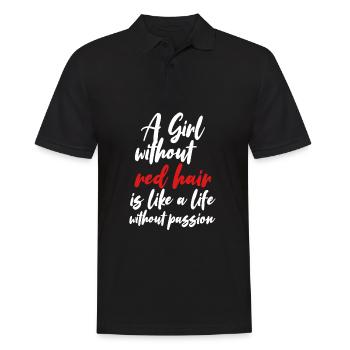 Rotschopf Rothaar Geschenk I Ginger Rote Haare - Männer Poloshirt - Schwarz - Vorne - Kai (181cm)