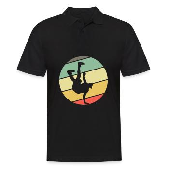 Retro Breakdance Bboying Gift I Breakdancing - Men's Polo Shirt - black - Front - Kai (181cm)