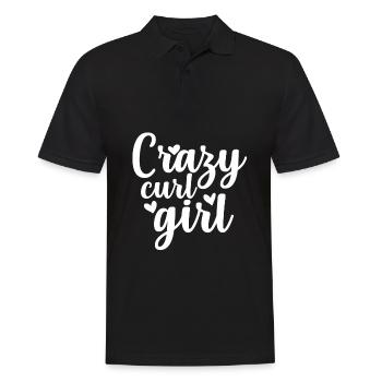 Lockige Haare Geschenk I Locken Haarstil Sprüche - Männer Poloshirt - Schwarz - Vorne - Kai (181cm)