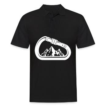 Klettern Geschenk I Kletterpark Outdoor Kletterer - Männer Poloshirt - Schwarz - Vorne - Kai (181cm)