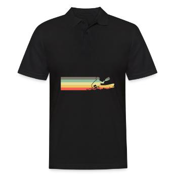 Retro Kayak Sport Gift I Canoë Kayak Kayakiste - Polo Homme - noir - Devant - Kai (181cm)