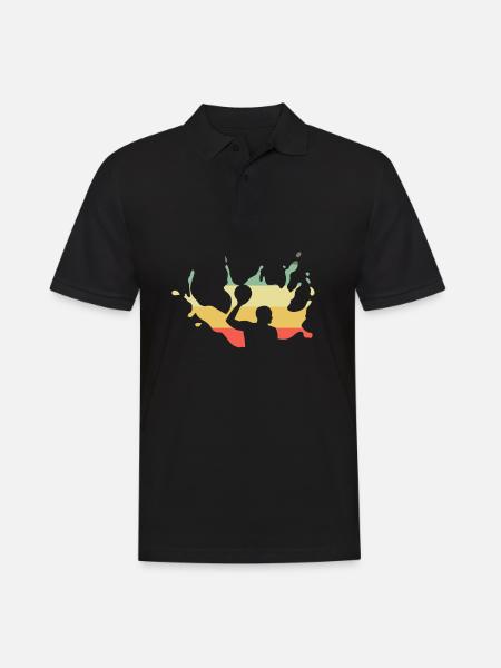 Retro waterpolo speler cadeau I waterpolo speler - Mannen poloshirt - zwart