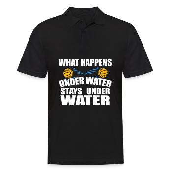 Wasserball-Spieler Geschenk I Kostüm Wasserballer - Männer Poloshirt - Schwarz - Vorne - Kai (181cm)