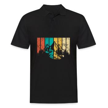 Cadeau sport rétro kayak I canoë kayak kayak - Polo Homme - noir - Devant - Kai (181cm)