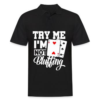 Pokerspiel Texas Holdem Geschenk I Poker - Männer Poloshirt - Schwarz - Vorne - Kai (181cm)