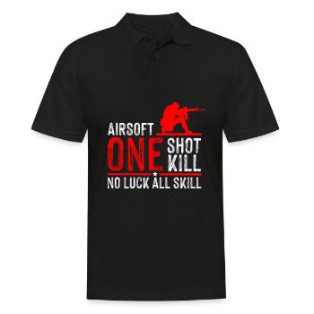Airsoft player gift I weapon airsoft team - Men's Polo Shirt - black - Front - Kai (181cm)