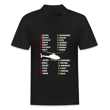 Pilote d'hélicoptère cadeau je hélicoptère hélicoptère - Polo Homme - noir - Devant - Kai (181cm)
