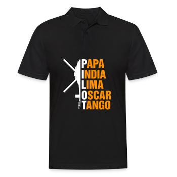 Pilote d'hélicoptère cadeau je hélicoptère hélicoptère - Polo Homme - noir - Devant - Kai (181cm)