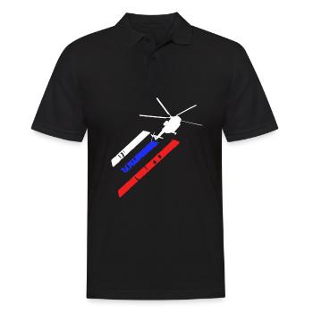 Pilote d'hélicoptère cadeau je hélicoptère hélicoptère - Polo Homme - noir - Devant - Kai (181cm)