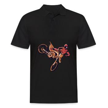 Dirt bike supercross gift I biker MX motocross - Men's Polo Shirt - black - Front - Kai (181cm)