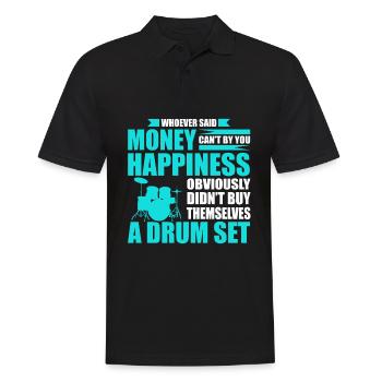 Schlagzeug Geschenk I Drummer Schlagzeuger - Männer Poloshirt - Schwarz - Vorne - Kai (181cm)