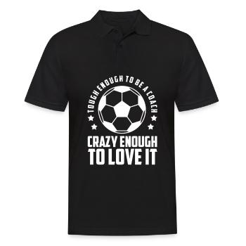 Cadeau d'entraîneur de football I entraîneur de jeunes footballeurs - Polo Homme - noir - Devant - Kai (181cm)