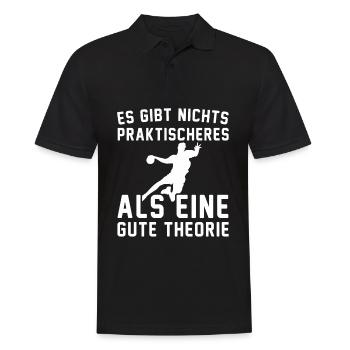 Handball Trainer I Handballer Jugendtrainer - Männer Poloshirt - Schwarz - Vorne - Kai (181cm)