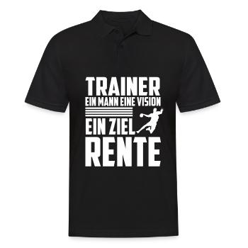 Handball Trainer I Handballer Jugendtrainer - Männer Poloshirt - Schwarz - Vorne - Kai (181cm)