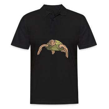 Cadeau tortue je tortue de mer - Polo Homme - noir - Devant - Kai (181cm)