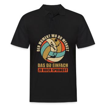 Beach Volleyball Spieler Geschenk I Volleyballer - Männer Poloshirt - Schwarz - Vorne - Kai (181cm)