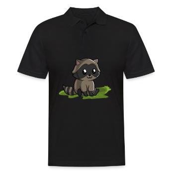 Raton laveur - Polo Homme - noir - Devant - Kai (181cm)