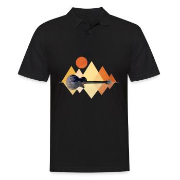 Gitarre Elektrogitarre Gitarrist - Männer Poloshirt - Schwarz - Vorne - Kai (181cm)
