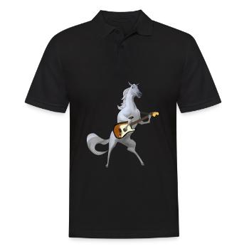 Guitar guitarist - Men's Polo Shirt - black - Front - Kai (181cm)