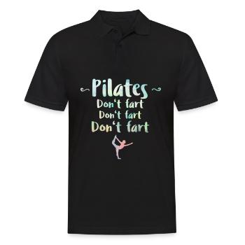 Pilates - Men's Polo Shirt - black - Front - Kai (181cm)