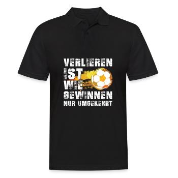Fußball Fussball - Männer Poloshirt - Schwarz - Vorne - Kai (181cm)