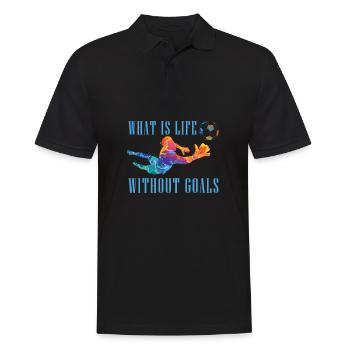 Fußball Fussball - Männer Poloshirt - Schwarz - Vorne - Kai (181cm)
