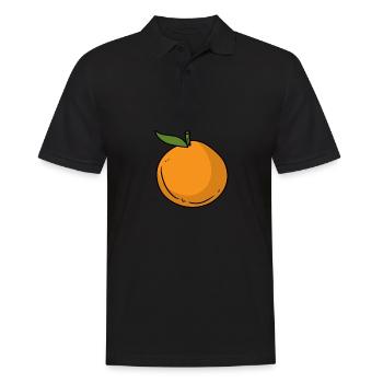 Orange citrus orange - Men's Polo Shirt - black - Front - Kai (181cm)
