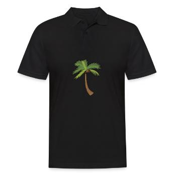 Palme Kokuspalme Kokosnuss - Männer Poloshirt - Schwarz - Vorne - Kai (181cm)