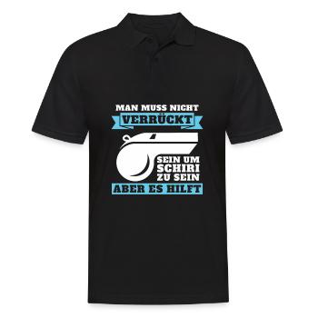 Fußball Schiri Fussball Schiedsrichter - Männer Poloshirt - Schwarz - Vorne - Kai (181cm)