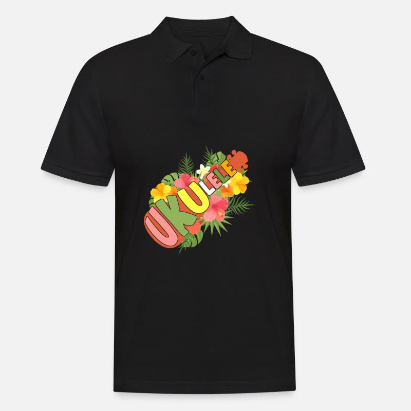 Uke Ukulele - Männer Poloshirt - Schwarz