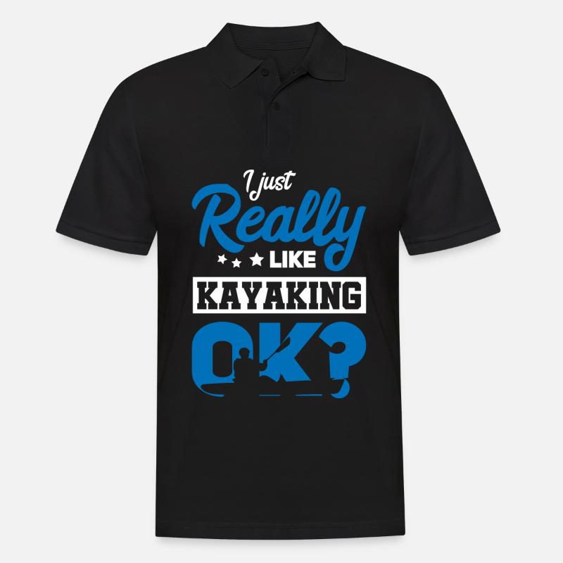 Kajak Kayak Kajaker - Männer Poloshirt - Schwarz