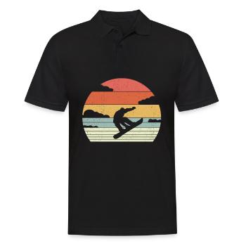 Après-ski de snowboard rétro - Polo Homme - noir - Devant - Kai (181cm)