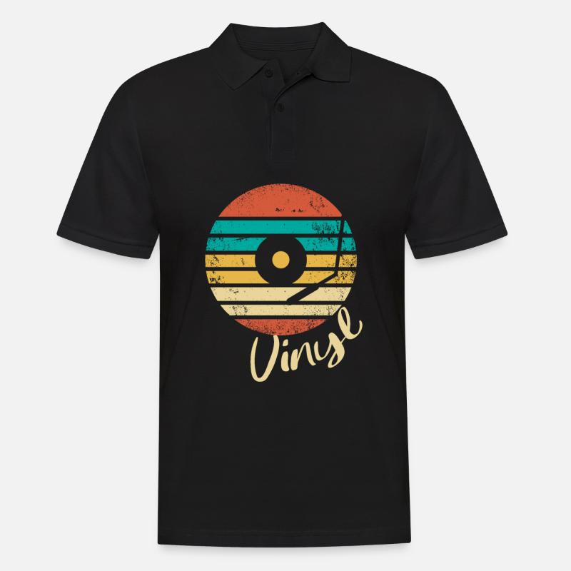 Vinyl Schallplatte - Männer Poloshirt - Schwarz