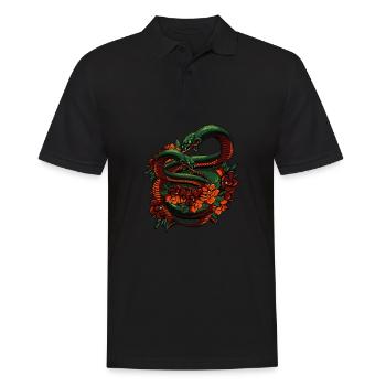 Kobra Serpent Reptile Roi Cobra - Polo Homme - noir - Devant - Kai (181cm)