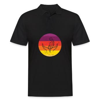 Merci sage-femme - Obstétrique enceinte Doula - Polo Homme - noir - Devant - Kai (181cm)
