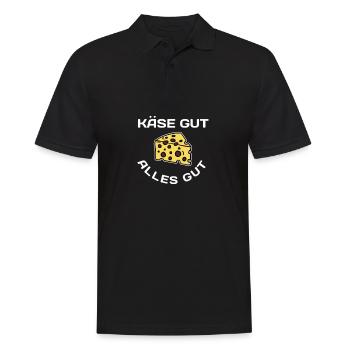 Käse Käseplatte Käsesorten Käserei - Männer Poloshirt - Schwarz - Vorne - Kai (181cm)