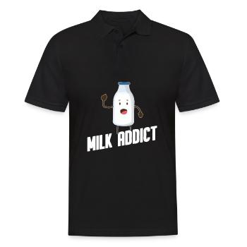 Lait au lait cru au lait entier - Polo Homme - noir - Devant - Kai (181cm)
