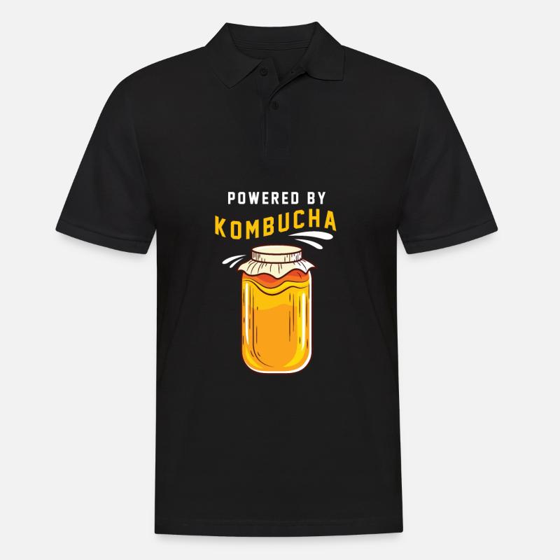 Kombucha - Männer Poloshirt - Schwarz