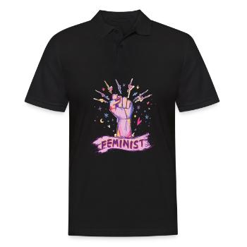 Feminismus Frauenpower Feminist - Männer Poloshirt - Schwarz - Vorne - Kai (181cm)